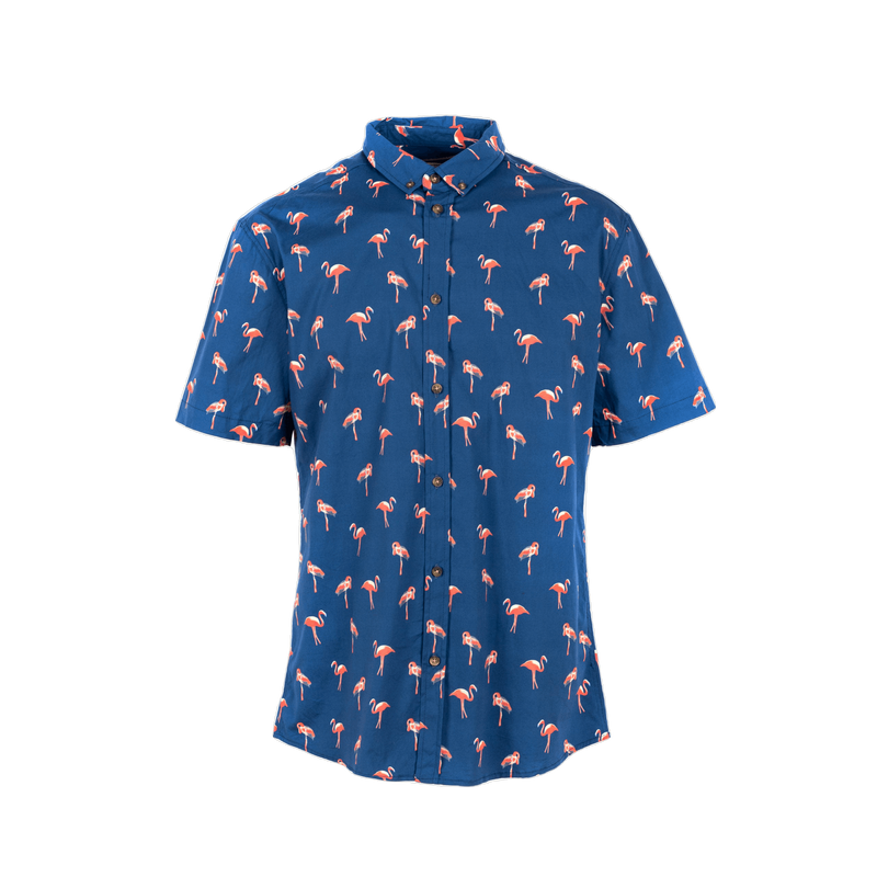 Flamingo Shirt Short - Middle Blue