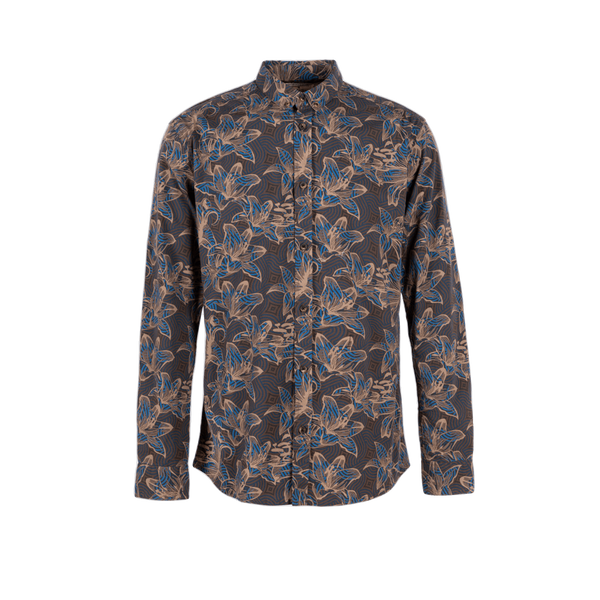 Kaare Shirt - Dark Brown Flower