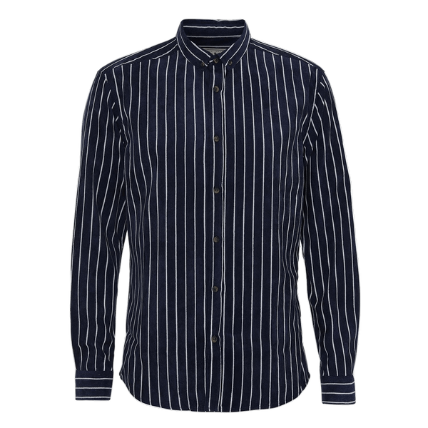 Blue Stripe Cord Shirt - Navy