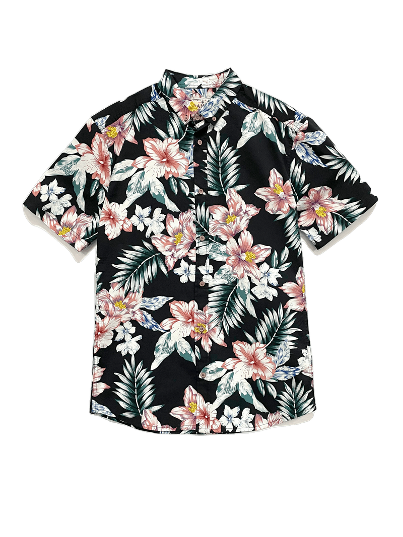 Flower Hawaii Shirt - Black