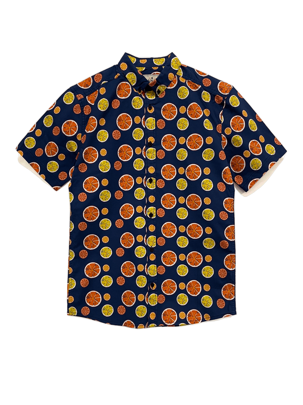 Orange Shirt - Navy