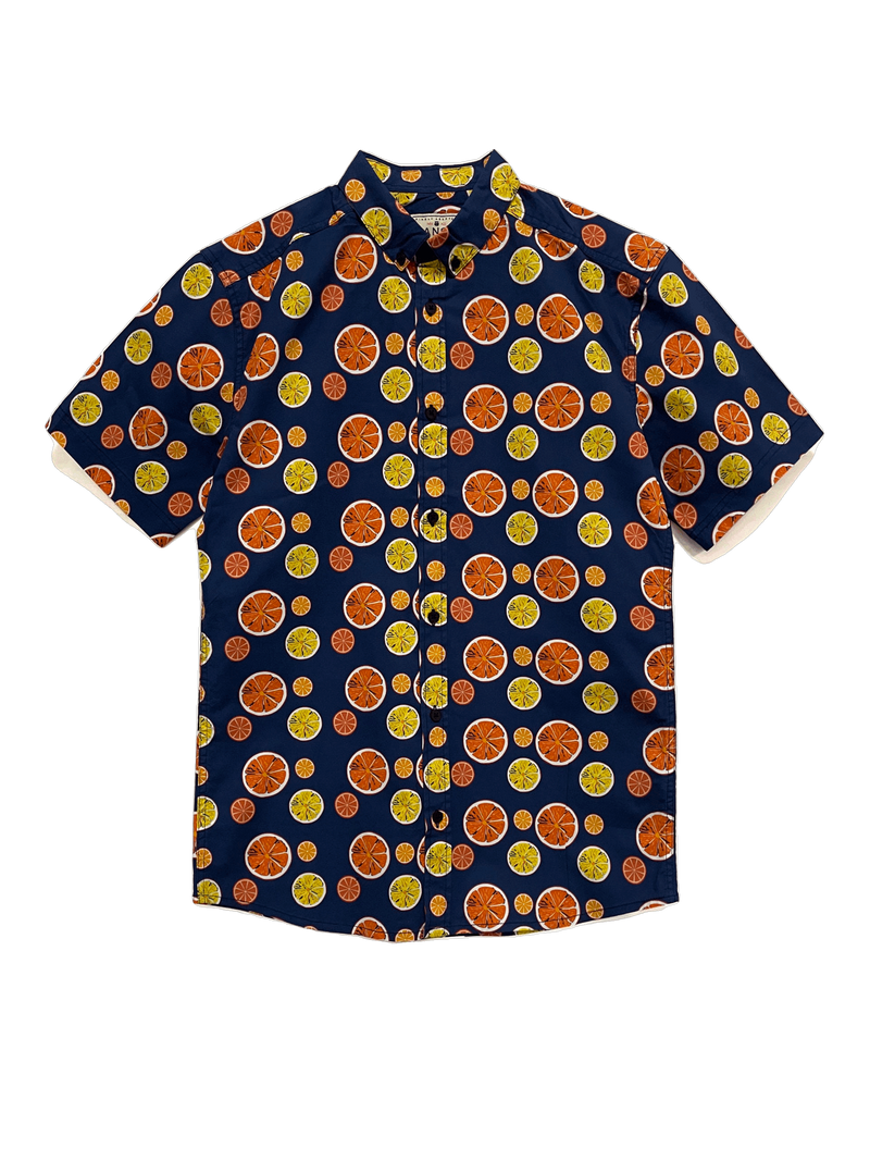 Orange Shirt - Navy