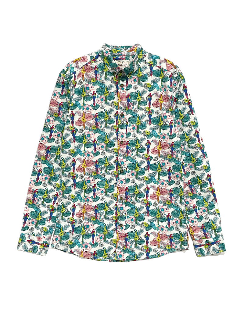 Parrot Shirt / Flower - White