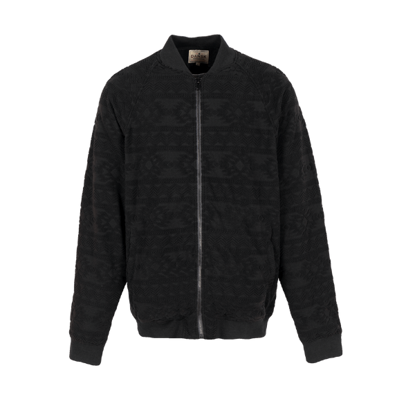 Fleece Jaquard Jacket - Black