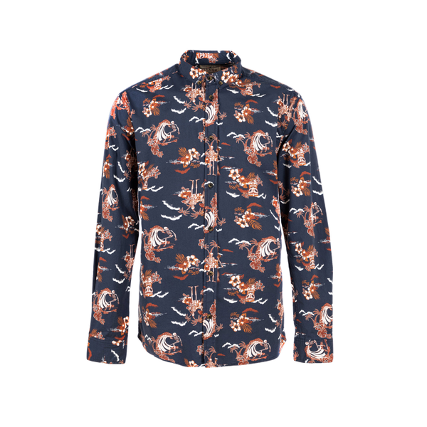 Skull Surfer Shirt - Navy